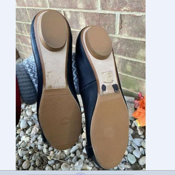 Joy & Peace Ballet Black/ Pewter Leather Chains Driving Flats Shoe Size US 6 - Picture 7 of 8